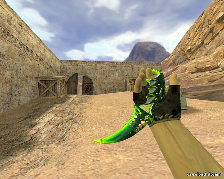 Модель Керамбит Зеленый мечтатель для CS 1.6